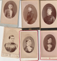 Lot N° 30 - 12 Photos Format CDV Femme Médaillon - Old (before 1900)