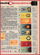 Porte Clefs à Collectionner. Tintin. Copocléphilie. Aviation. Foire De New York, Cadran Mobile Horaire. 1966. - Collections