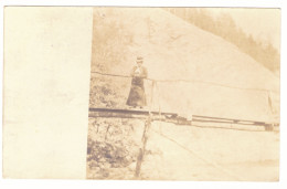 RO 83 - 16759 OITUZ-GROZESTI, Bacau, Woman On The Bridge, Romania - Old Postcard, Real PHOTO - Used - 1907 - Roumanie