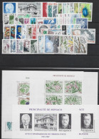 MONACO ANNEE COMPLETE 1987 MNH Neufs** - + BF 39a ND - PREO Sauf 1613 - Annate Complete