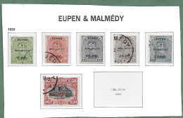 OC 55-56-57-58-59-60 Oblitérés -  Année 1920 - OC55/105 Eupen & Malmédy