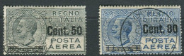 REGNO 1927 POSTA AEREA SOPRASTAMPATI USATI - Posta Aerea