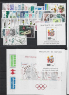 MONACO ANNEE COMPLETE 1984 MNH Neufs** - BF - - Años Completos