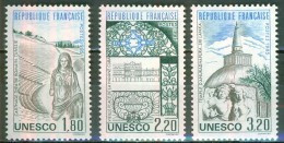 UNESCO - Sites - FRANCE - Théatre Romain De Carthage, Place De La Havane, Temple, Sri Lanka - N° 88-89-90 ** - 1985 - Mint/Hinged