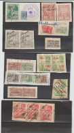 Belgique Lot De 21 Timbres Fiscaux Oblitérés Sur Fragment (lot 6a) - Stamps