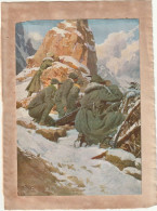 WW 1 ALPINI ARTIGLIERI IN POSTAZIONE IN ALTA MONTAGNA BELTRAME ILLUSTRATORE - War 1914-18