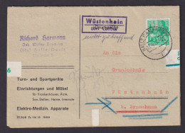 Wüstenhain über Cottbus Brandenburg DDR Bestellkarte Landpoststempel N. Bramenau - Brieven En Documenten