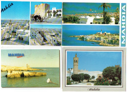 Lot 4 Cpm - TUNISIE - MAHDIA - Mosquée Slimane - Attelage Cheval - Tunisia