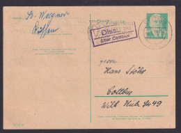 Dissen über Cottbus Brandenburg DDR Ganzsache Landpoststempel - Cartas & Documentos