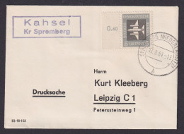 Kahsel Kreis Spremberg Brandenburg DDR Brief Drucksache Bogenrand N. Leipzig - Storia Postale