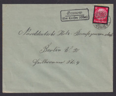 Krunow über Crossen Oder Brandenburg Deutsches Reich Brief Landposstempel - Covers & Documents