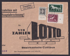 Dissenchen über Cottbus Brandenburg DDR Brief Landpoststempel Bogenrand MIF N. - Brieven En Documenten