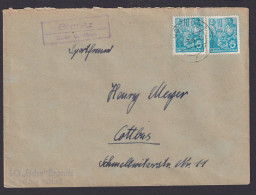 Branitz über Cottbus Brandenburg DDR Brief Landpoststempel N. Cottbus - Cartas & Documentos