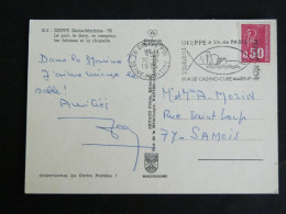 DIEPPE Ppal - SEINE MARITIME - FLAMME SUR MARIANNE BEQUET - LE PORT FERRY CAMPING FALAISES CHAPELLE - Mechanical Postmarks (Advertisement)