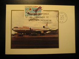 BARCELONA 1977 Iberia Airline Airlines Airways 50th Anniversary Maxi Maximum Card SPAIN - Flugzeuge