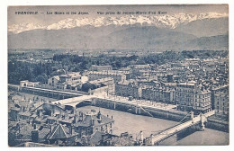 CPA 9 X 14  Isère  GRENOBLE Les Quais Et Les Alpes Vue Prise De Sainte-Marie D'en Haut - Grenoble