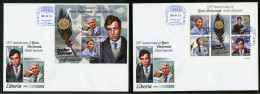 Liberia 2020, Letterature, Pasternak, 4val In BF +BF In 2FDC - Writers