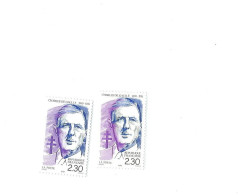 2634 A Bleu Violet - Rose Noir - 1 Normal Livre - Unused Stamps