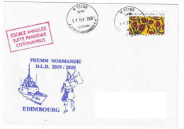 X330 - FREMM NORMANDIE - ESCALE EDIMBOURG ( BINIOU - CORNEMUSE) - Correo Naval