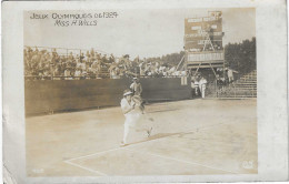 1924  Jeux Olympiques De Paris: Tennis: H. WILLS: CP Voyagée Avec Au Verso La Correspondance D'une Spectatrice De Partie - Summer 1924: Paris