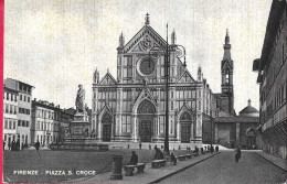 FIRENZE - PIAZZA S. CROCE - FORMATO PICCOLO - VIAGGIATA 1954 - Firenze