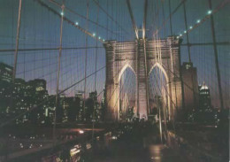 NEW YORK, BROOKLYN BRIDGE DE NUIT COULEUR REF 15921 - Other & Unclassified