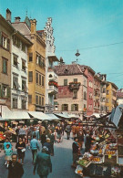 BOLZANO PIAZZA ERBE OBSTMARKT ANNO 1969 VIAGGIATA ANIMATA - Bolzano (Bozen)