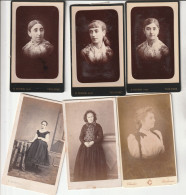 Lot N° 3 - 12 Photos Format CDV Femme Fille - Old (before 1900)