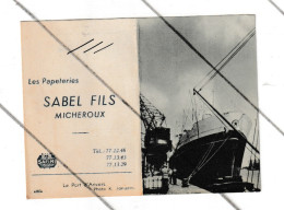 Calendrier De Poche 1957  Publicité Pour Les Papeteries SABEL Fils De MICHEROUX ( Soumagne ) (B375) - Formato Piccolo : 1941-60