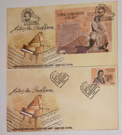 2 FDC Vietnam Viet Nam Covers 2020 : 250th Birth Anniversary Of Ludwig Van Beethoven (Ms1139) - Viêt-Nam