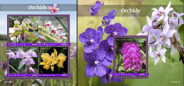 Liberia 2020, Orchids I, 6val In Block +Block - Orchids