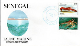 SENEGAL FDC, Sealife   /     Lettre De Première Jour, Faune Marine   1987 - Marine Life