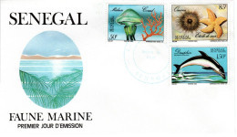 SENEGAL FDC, Sealife   /     Lettre De Première Jour, Faune Marine   1987 - Maritiem Leven