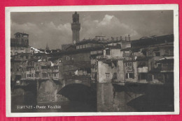 FIRENZE - PONTE VECCHIO - FORMATO PICCOLO - EDIZ. P.G.C.F. - VIAGGIATA 1920 PER LA SVIZZERA - Firenze