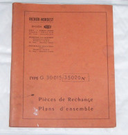 PIECES DE RECHANGE PLANS D'ENSEMBLE RICHIER NORDEST, CHARLEVILLE, PONT DE CLAIX, GRUE, PELLE, TRAVAUX PUBLICS - Tractors