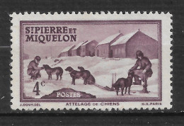 SAINT PIERRE ET MIQUELON N°  291 "   ATTELAGE DE CHIENS " - Unused Stamps