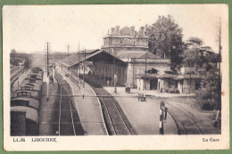 CPA Vue Peu Courante - GIRONDE - LIBOURNE - LA GARE - Vue Intérieure Des Quais, Train En Gare - Libourne