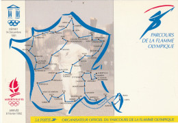Parcours De La Flamme  1992 - Correos & Carteros