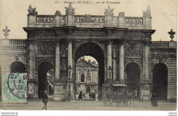 54 NANCY N°13 Arc De Triomphe En 1906 VOIR ZOOM Chien Attelage Chevaux Diligence VOIR DOS Tampon Auguste VIOLARD Paris - Nancy