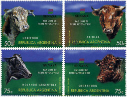 730104 MNH ARGENTINA 1998 SENASA, PAIS LIBRE DE FIEBRE AFTOSA Y BSE - Unused Stamps