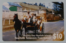 NORFOLK ISLAND - Anritsu - Bounty Day - $10 - VF Used - Isla Norfolk