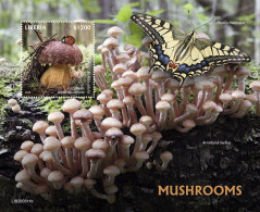 Liberia 2020, Mushrooms II, Butterly, BF - Farfalle