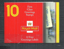 UNITED KINGDOM 1992 - MEMORIES GREETINGS STAMP BOOKLET - MINT MNH NEUF NEU NUEVO - Carnets
