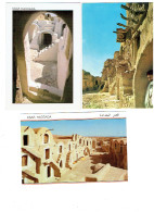 Lot 3 Cpm - TUNISIE -  KSAR HADDADA - APPAREILLAGE Extérieur DES GHORFAS - Architecture - Relais Touristique - Tunesië