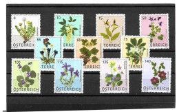 0504f: Euro- Freimarken 2007- 2008 "Blumen" 11 Werte ** (ANK 26.-) - Unused Stamps