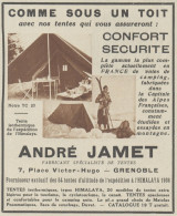 Tentes André JAMET - Grenoble - Pubblicità D'epoca - 1937 Old Advertising - Werbung