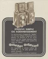 ROLLEIFLEX - ROLLEICORD - Pubblicità D'epoca - 1937 Old Advertising - Werbung