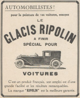 Voitures GLACIS RIPOLIN - Pubblicità D'epoca - 1924 Old Advertising - Publicités