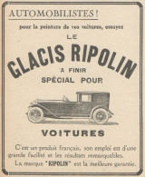 Voitures GLACIS RIPOLIN - Pubblicità D'epoca - 1924 Old Advertising - Werbung