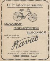 Bicyclette RAVAT - Pubblicità D'epoca - 1923 Old Advertising - Publicités